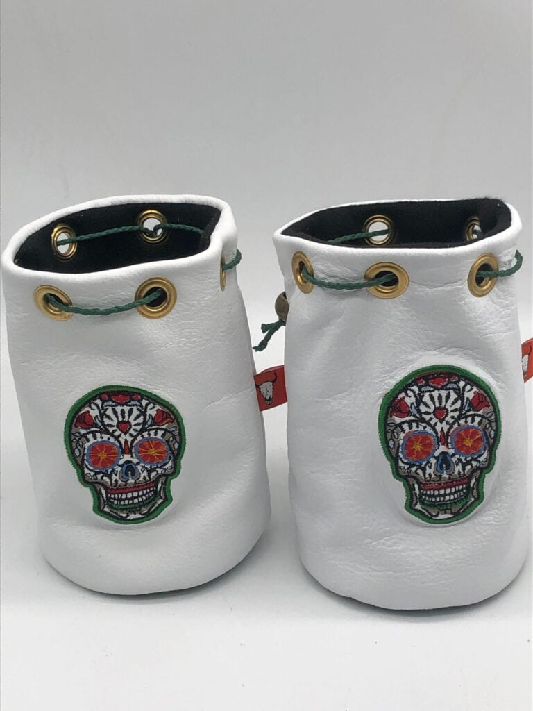 Sugar Skull Leather Pouches