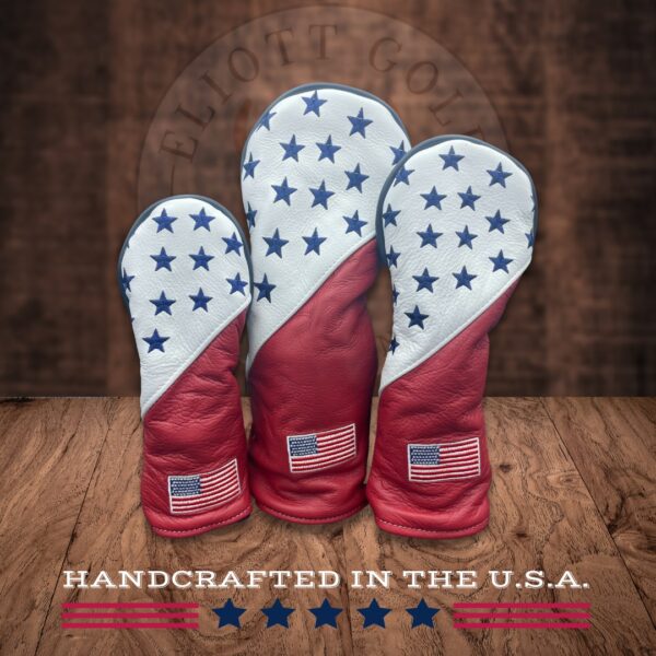 USA Themed Headcover Set Red/White