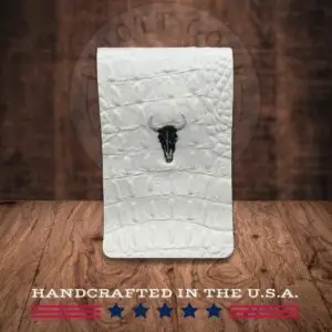 White Croco Yardage Book